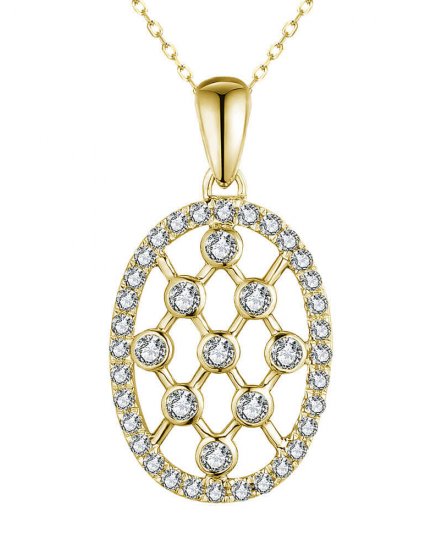 OVAL STYLE DIAMOND PENDANT (TP3035)